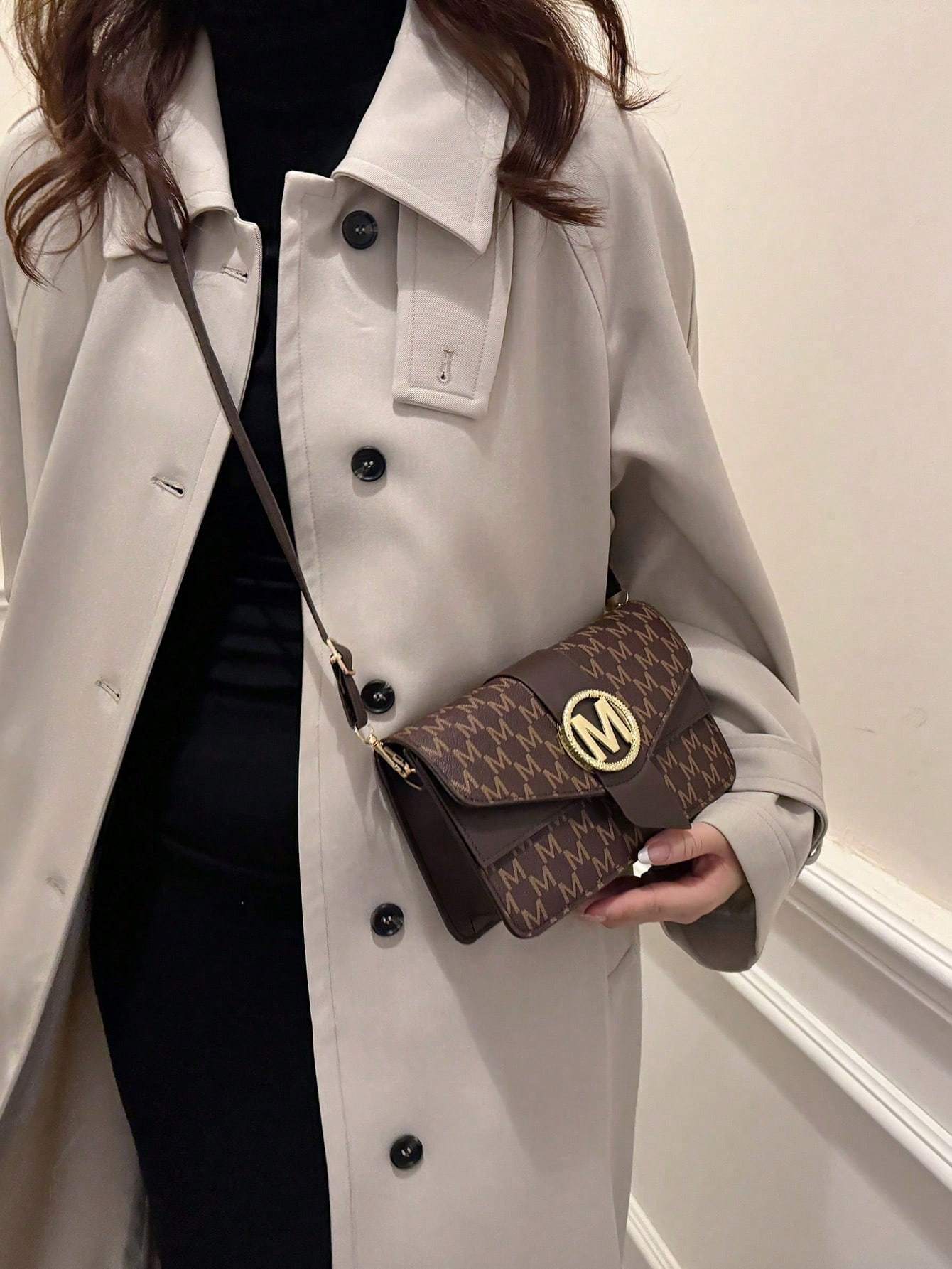 Elegante Designer Crossbody-Tasche - Premium Small Square Bag