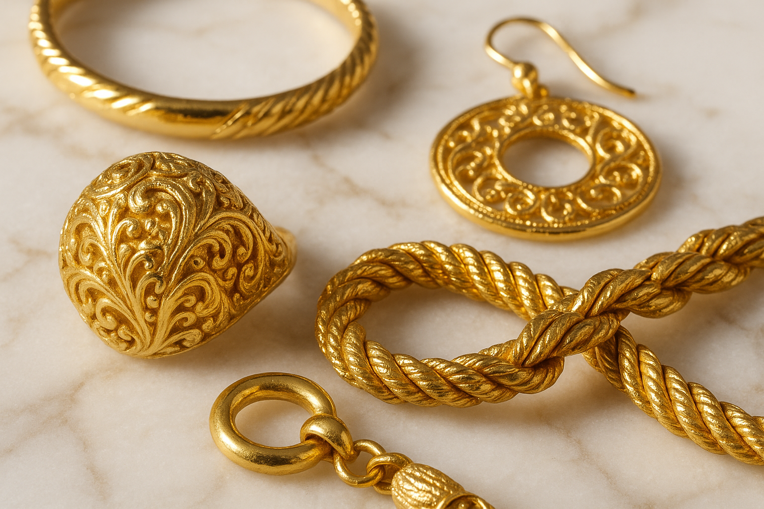 Detail Aufnahme 18k Gold Verarbeitung