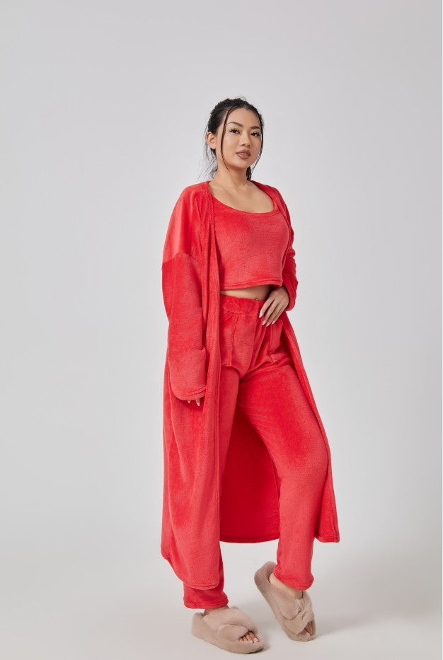 Luxuriöses 3-teiliges Winter-Loungewear Set - Cozy Premium Pyjama