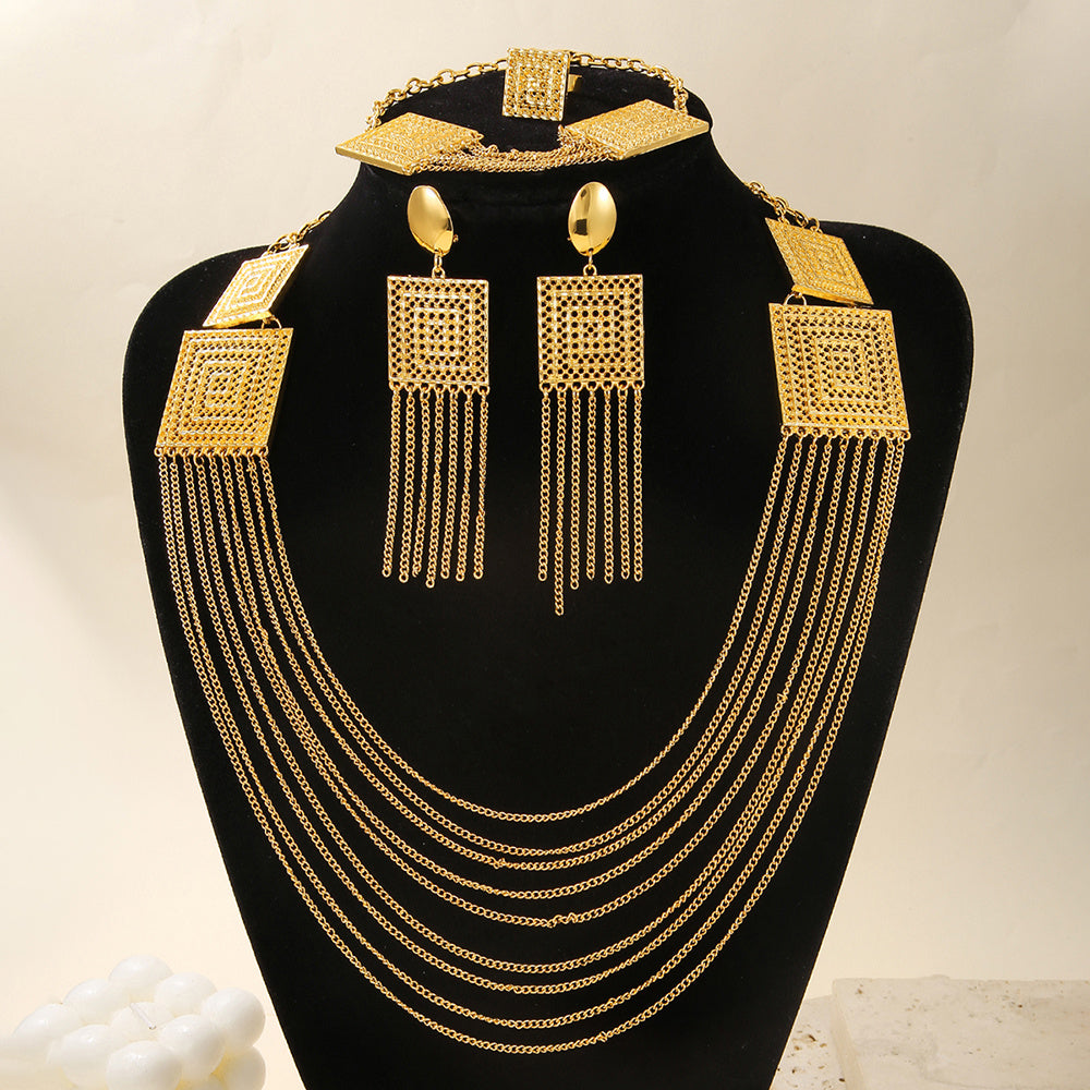 Exklusives 5-teiliges Luxus-Schmuckset - 18k Vergoldung Haute Couture