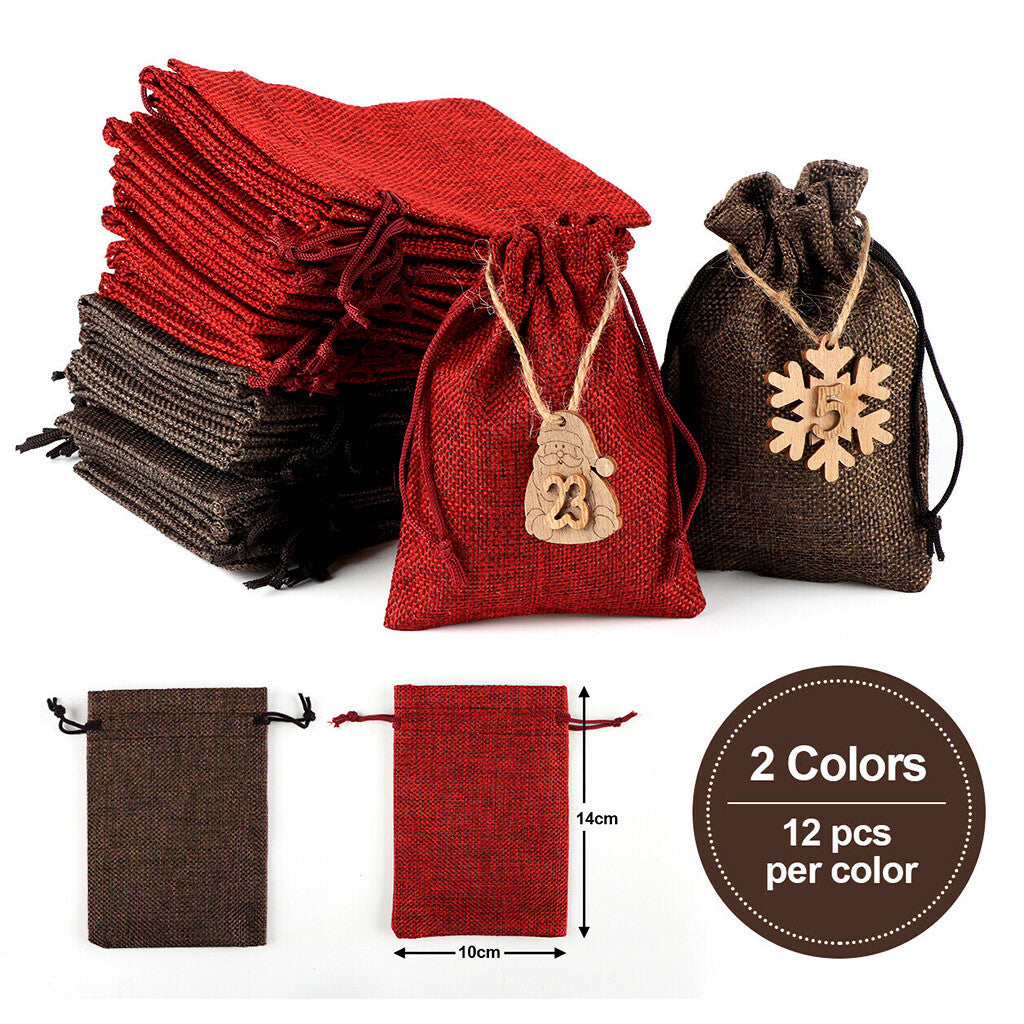 Premium Weihnachts-Adventskalender Set - 24 festliche DIY Geschenktüten