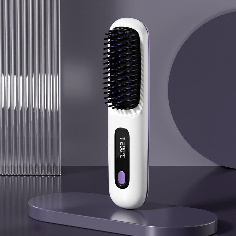 Premium Kabellose Glättungsbürste - 2-in-1 Wireless Hair Straightener