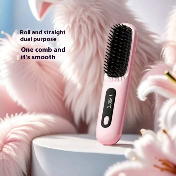 Premium Kabellose Glättungsbürste - 2-in-1 Wireless Hair Straightener