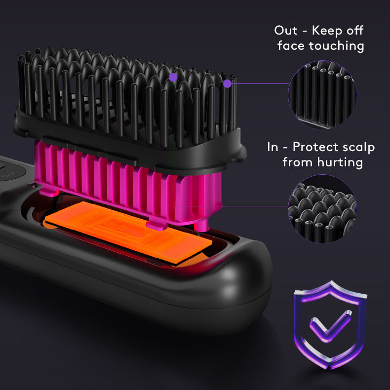 Premium Kabellose Glättungsbürste - 2-in-1 Wireless Hair Straightener