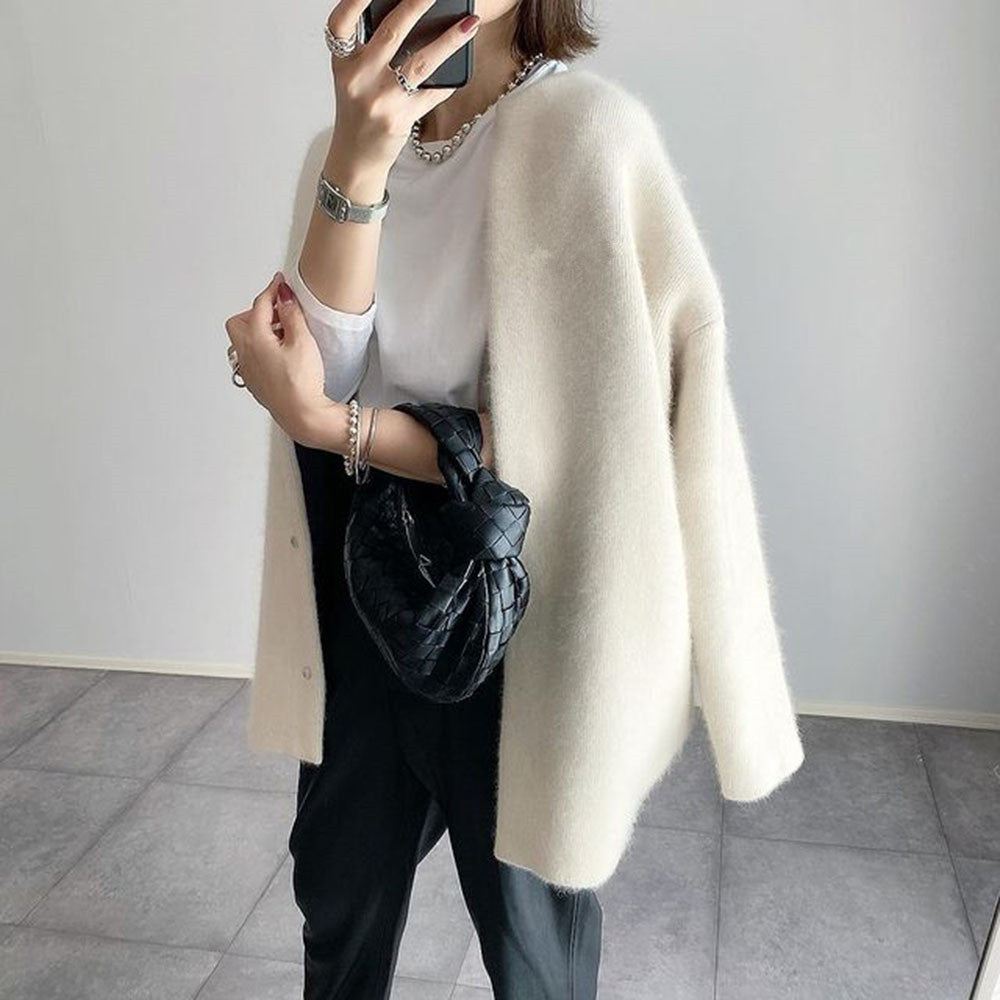 Eleganter Strickjacke - Premium Single Breasted Cardigan für Damen