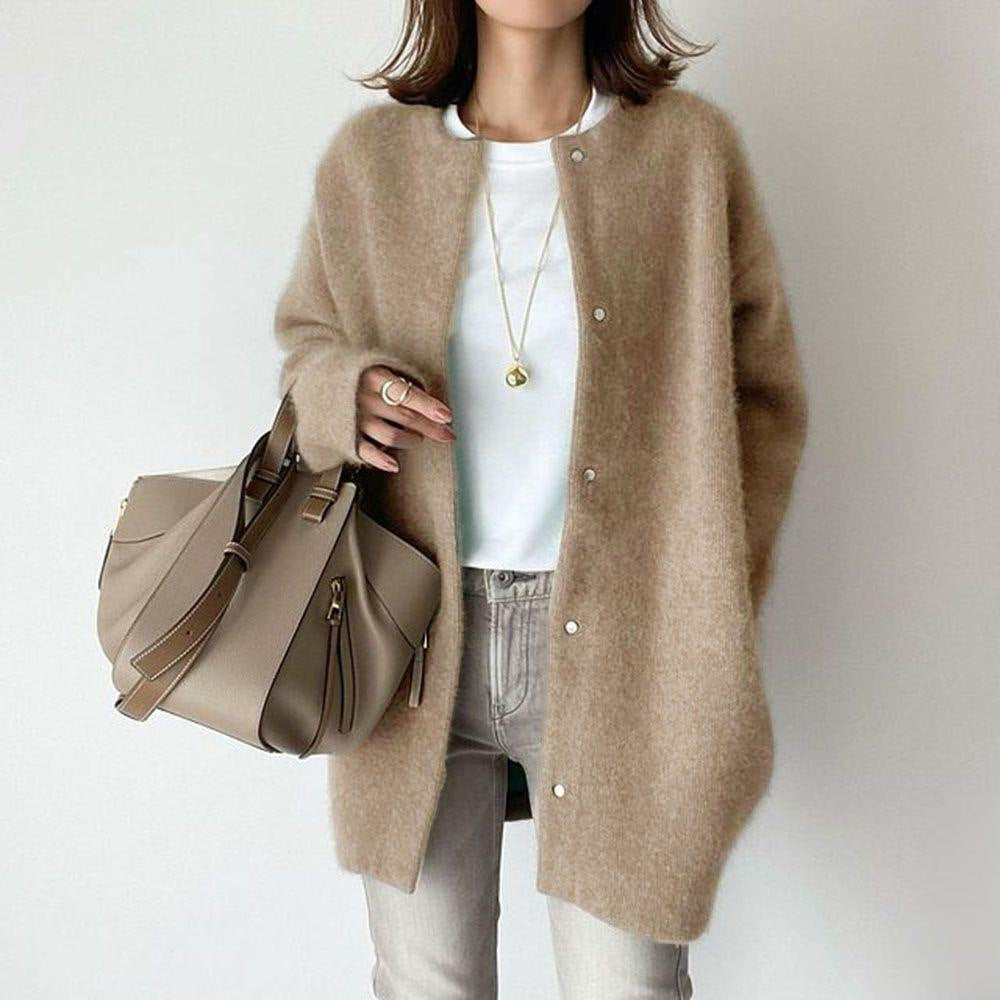 Eleganter Strickjacke - Premium Single Breasted Cardigan für Damen
