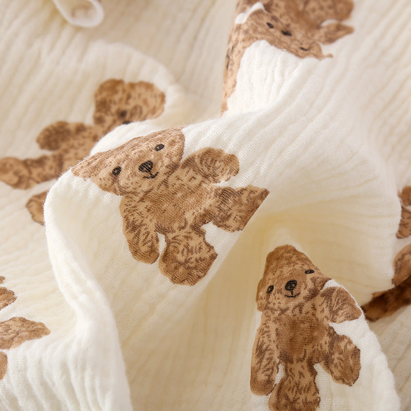 Süßer Bären-Pyjama - Bowknot Bear Summer Sleepwear Set