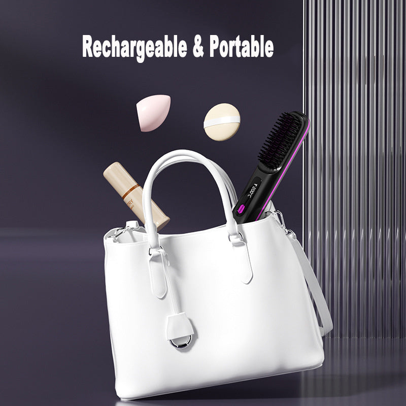 Premium Kabellose Glättungsbürste - 2-in-1 Wireless Hair Straightener