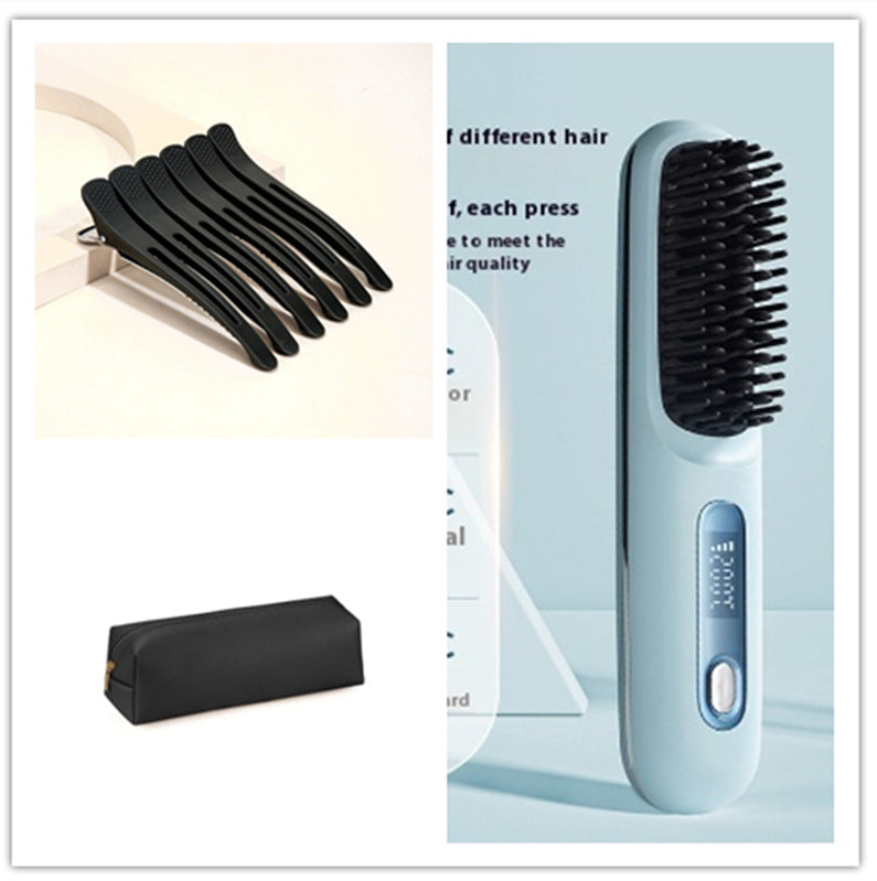 Premium Kabellose Glättungsbürste - 2-in-1 Wireless Hair Straightener