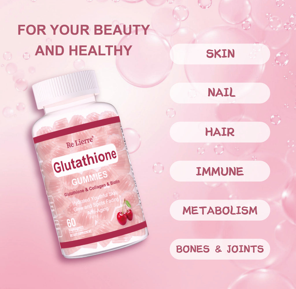 Premium Glutathione Collagen Gummies - Kirschgeschmack für strahlende Haut