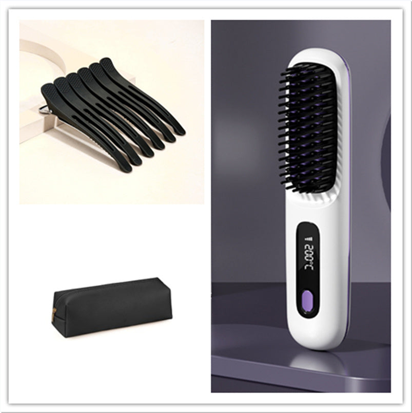 Premium Kabellose Glättungsbürste - 2-in-1 Wireless Hair Straightener