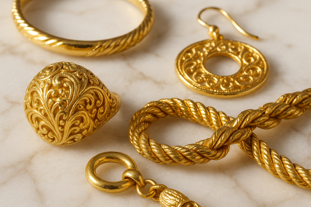 Detail Aufnahme 18k Gold Verarbeitung