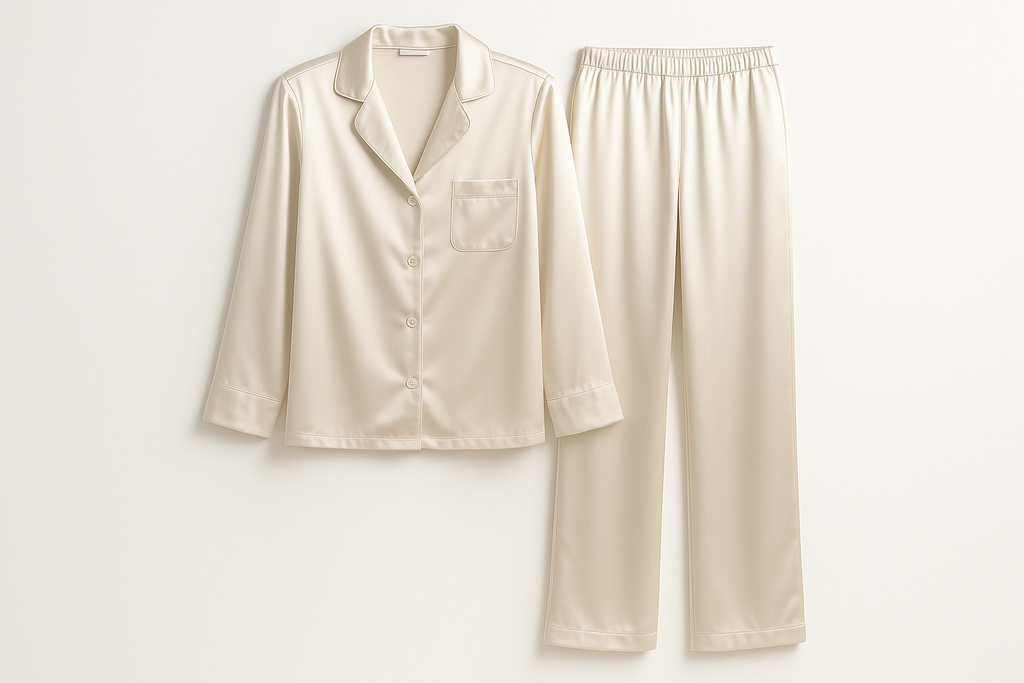 Luxuriöses Satin-Pyjama Set Produktfoto