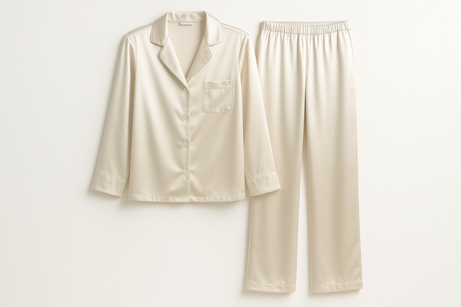 Luxuriöses Satin-Pyjama Set Produktfoto